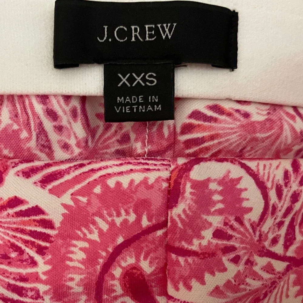 J. Crew Midi Flare Slip Skirt XXS Romantic Silky Satin Paisley Going out Party